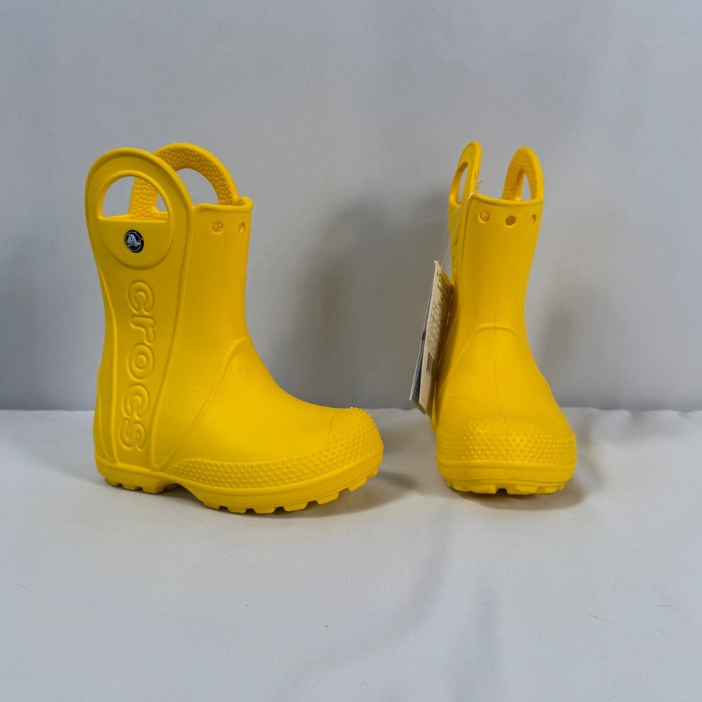 Crocs Kids‎ Handle It Rain Boots Yellow Size C9 Waterproof Mud New w/ Tags